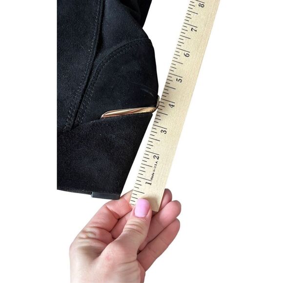 Tory Burch Suede Knee Wedge Tall High Boots size 7.5 Black - Picture 6 of 11